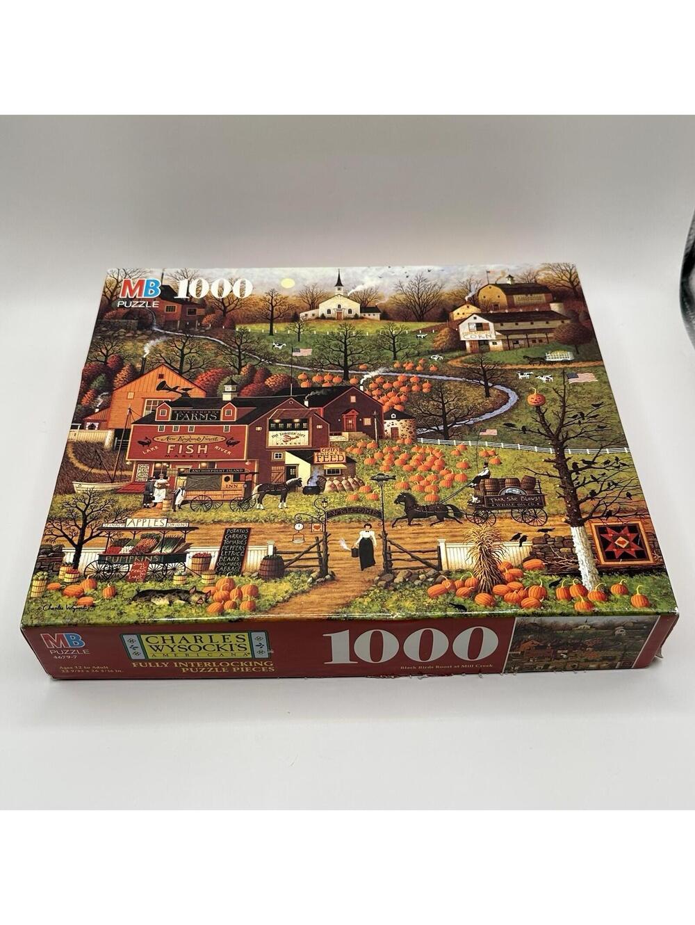 Charles Wysocki Puzzle Blackbirds Roost At Mill Creek 300 Large Pieces Complete
